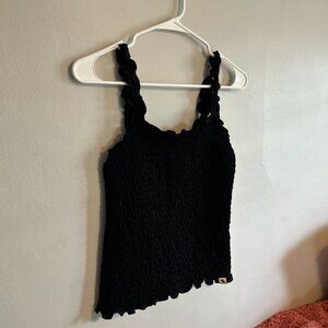 abercrombie kids Black Ruffle Tank